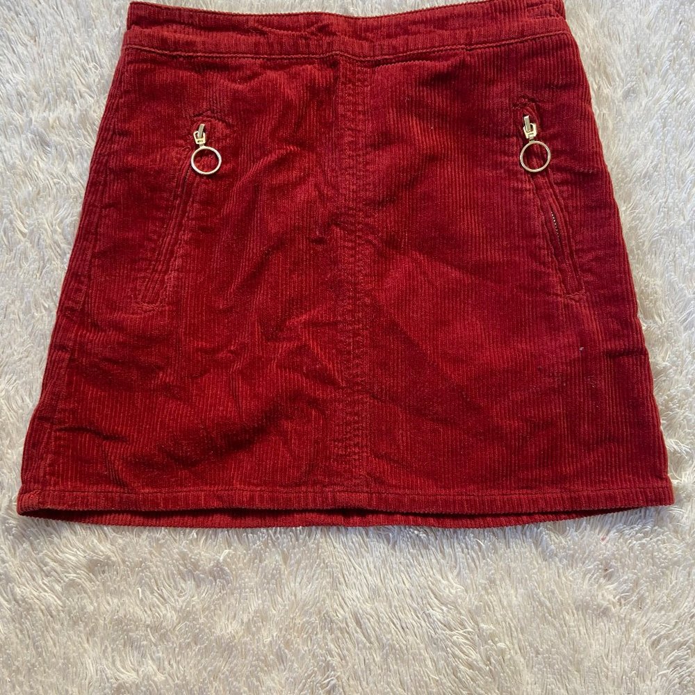 Cord burnt red skirt **NEVERWORN**